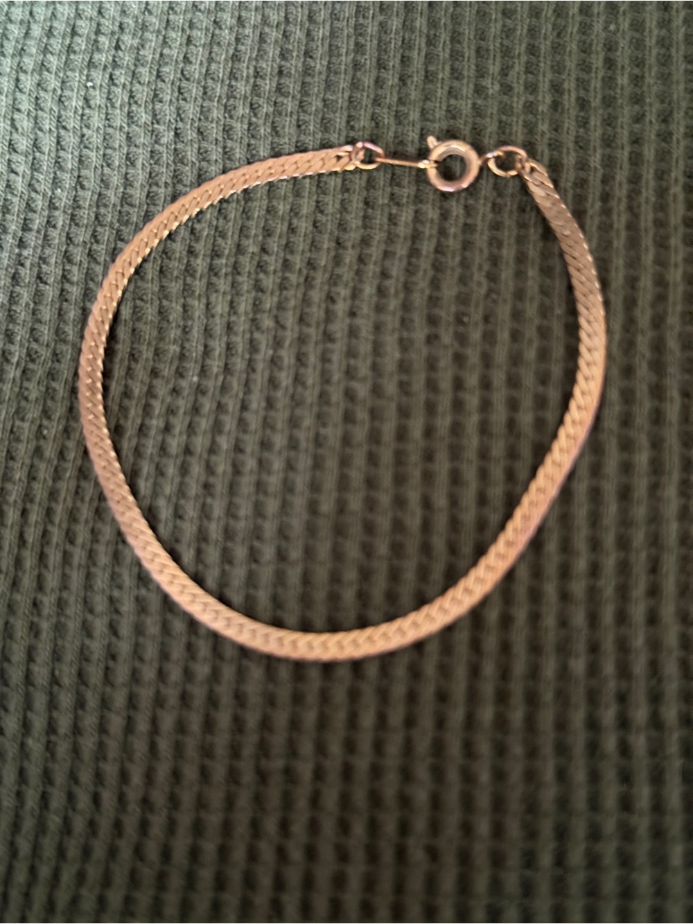 Rose Gold Herringbone Chain Bracelet - Women Jewelry